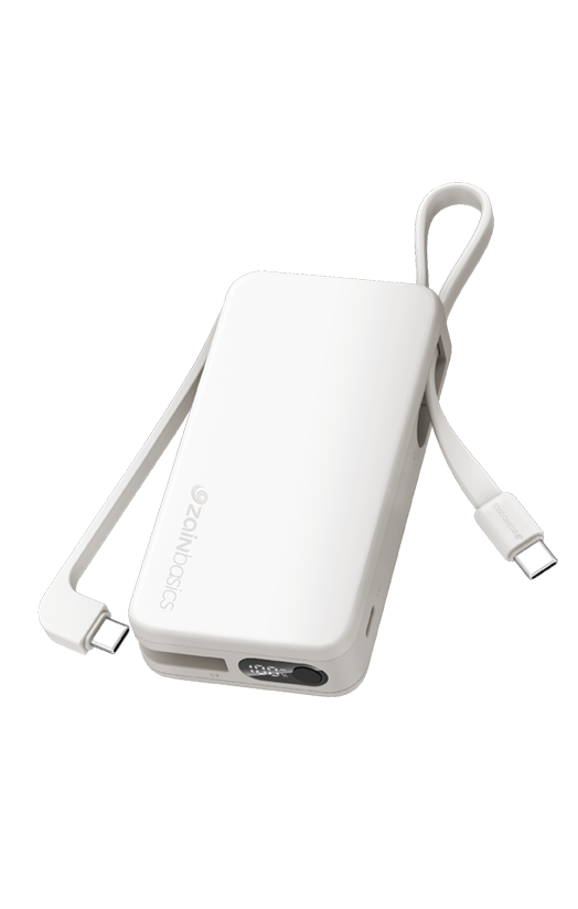Power Bank 10,000 mAh - White - Zain Basics